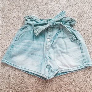 American Eagle paper bag shorts!! (WORN ONCE)